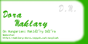 dora maklary business card